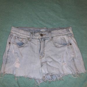 distressed light wash boyfriend jeans